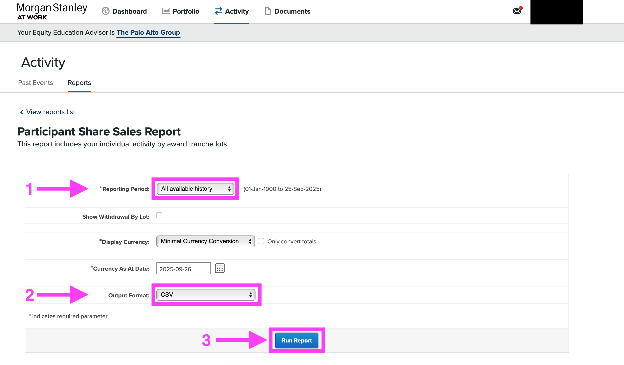 Morgan Stanley Report Generation