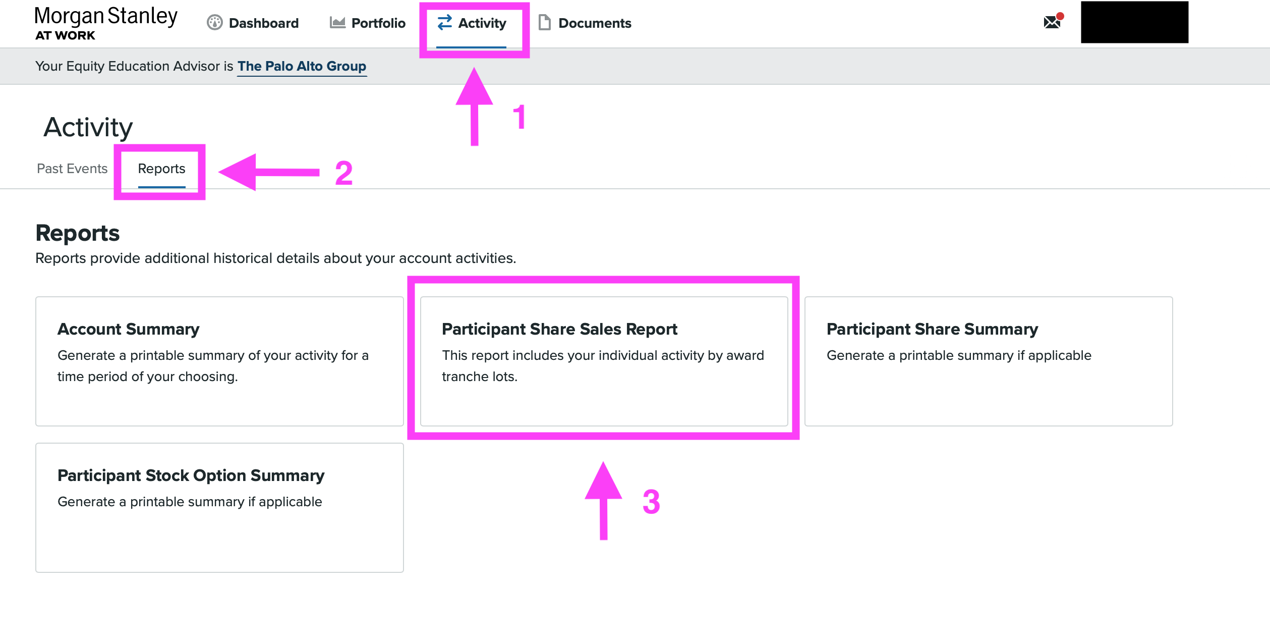 Morgan Stanley Reports Navigation